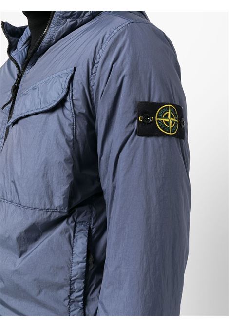 giubbino imbottito con zip in nylon blu avion STONE ISLAND | 771540723V0024
